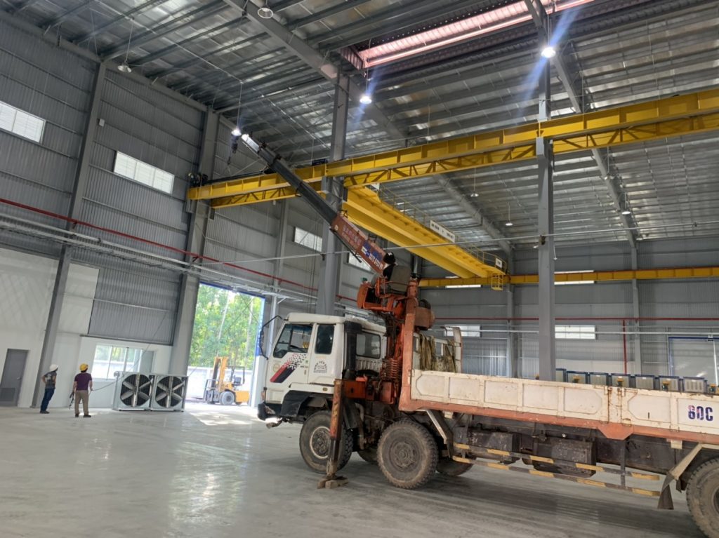 Lắp rail cẩu trục 10ton